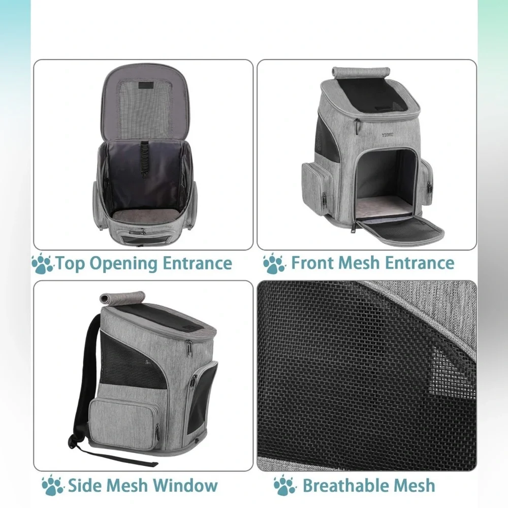Ytonet Dog/Pet Backpack Carrier with Mesh for Small Dogs & Cats. New